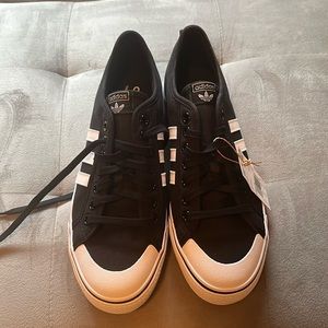 Black and White Slip Adidas for Men